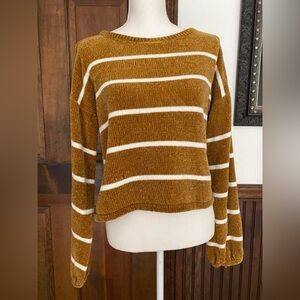 Double Zero Mustard Striped Sweater